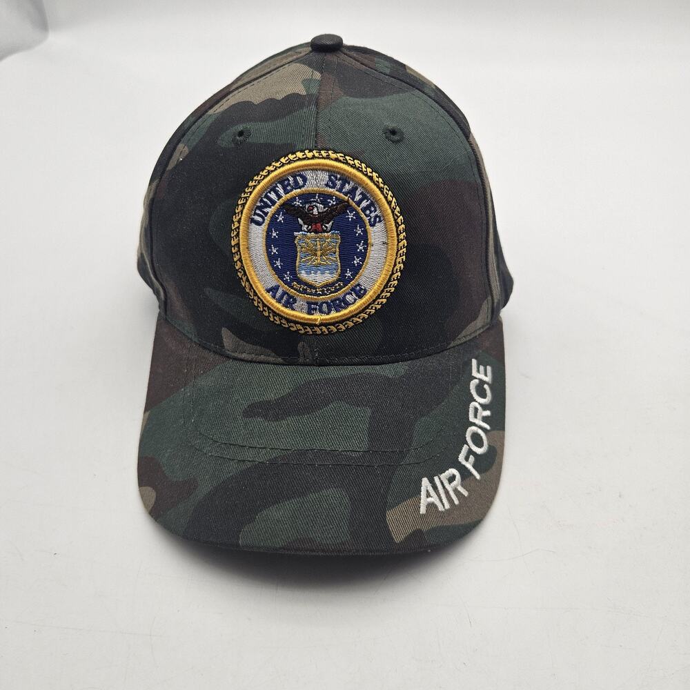 United States Air Force Hat Cap Strap Back Camouflage Camo Patch Military Mens